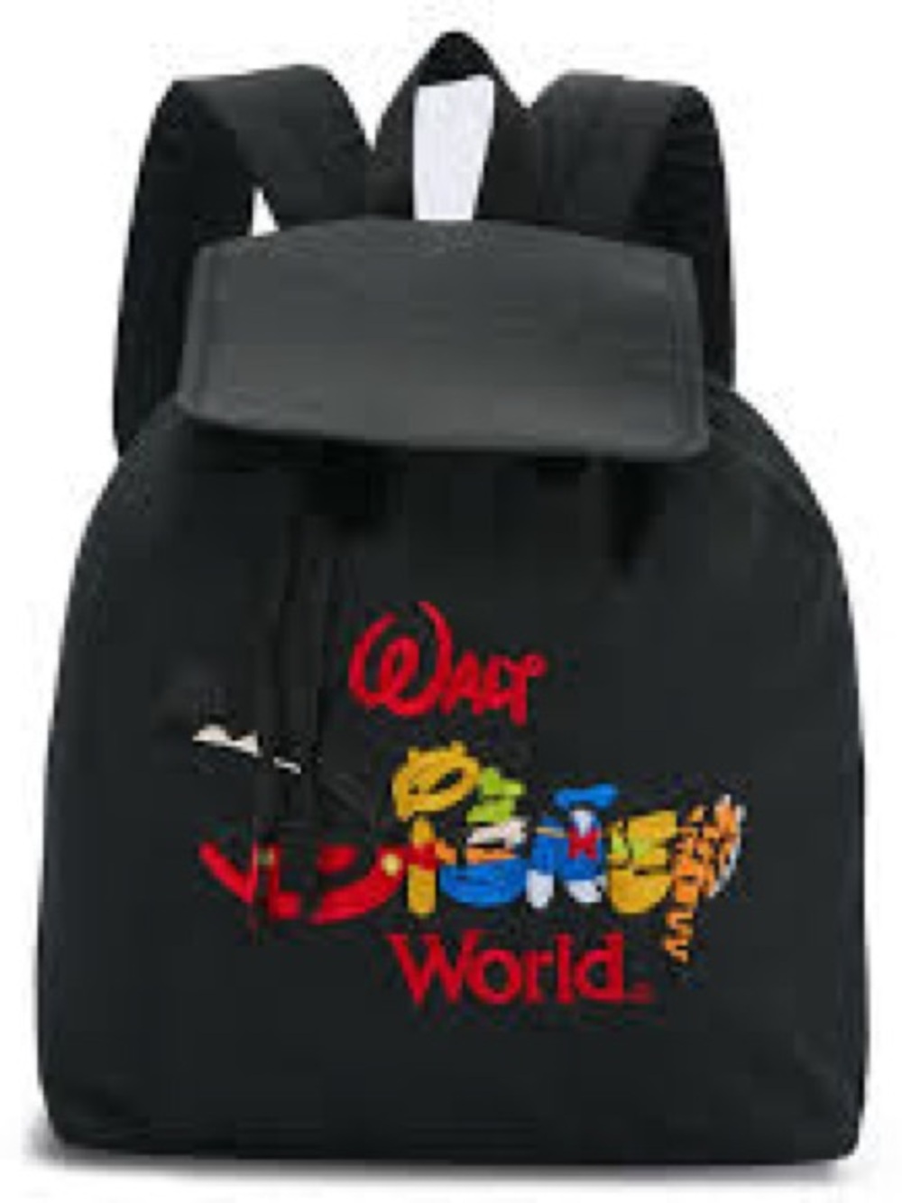 Walt Disney World Black Embroidered Theme Park Backpack